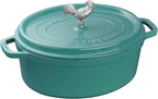 Staub Cast Iron 5.75-qt Coq au Vin Cocotte - Turquoise, Made in France