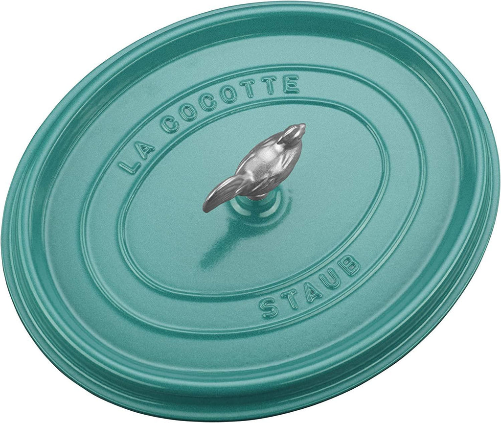 Staub Cast Iron 5.75-qt Coq au Vin Cocotte - Turquoise, Made in France