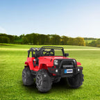 UBesGoo 12V Kids Battery Powered Electric Red 4-Wheeler Ride-On Car with LED Headlights, Music, Remote Control - Red