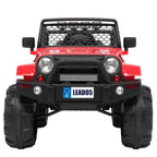 UBesGoo 12V Kids Battery Powered Electric Red 4-Wheeler Ride-On Car with LED Headlights, Music, Remote Control - Red