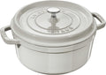Staub Cast Iron 2.75-qt Round Cocotte - White Truffle, Made in France