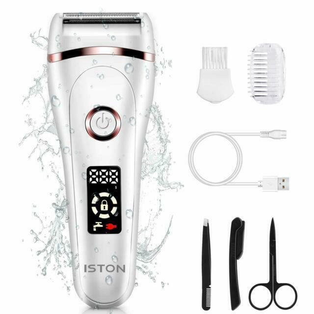 Rechargeable and Dry Painless Electric Women's Hair Shaver with LED Display