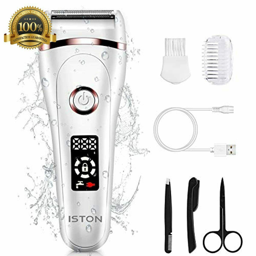 Rechargeable and Dry Painless Electric Women's Hair Shaver with LED Display