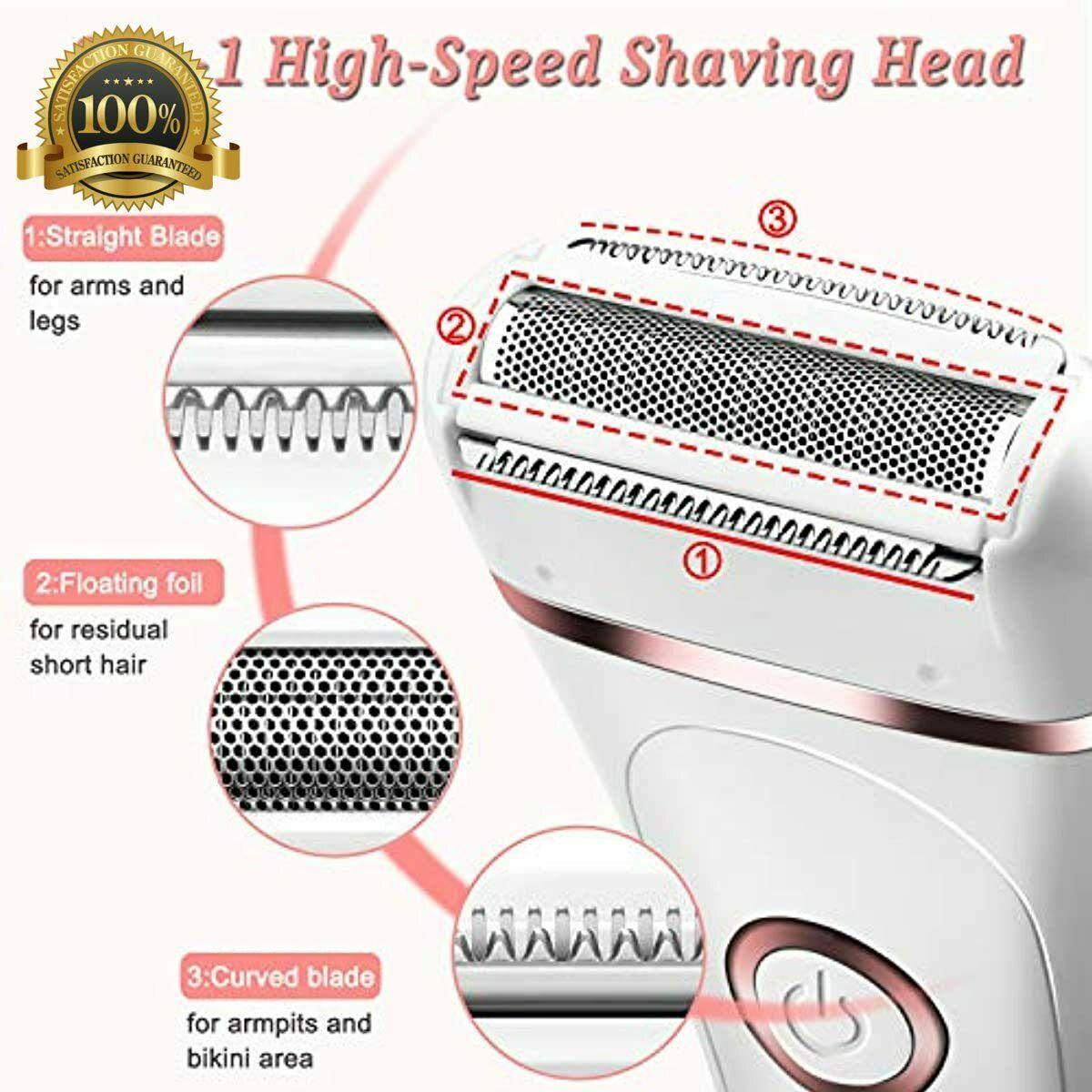 Rechargeable and Dry Painless Electric Women's Hair Shaver with LED Display