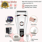 Rechargeable and Dry Painless Electric Women's Hair Shaver with LED Display