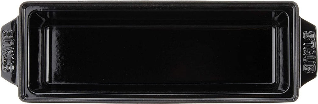 Staub Cast Iron 1.5-qt Large Rectangular Terrine - Matte Black, Made in France