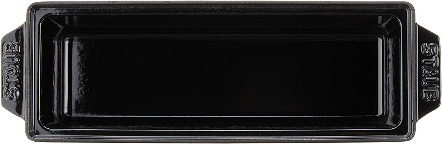 Staub Cast Iron 1.5-qt Large Rectangular Terrine - Matte Black, Made in France