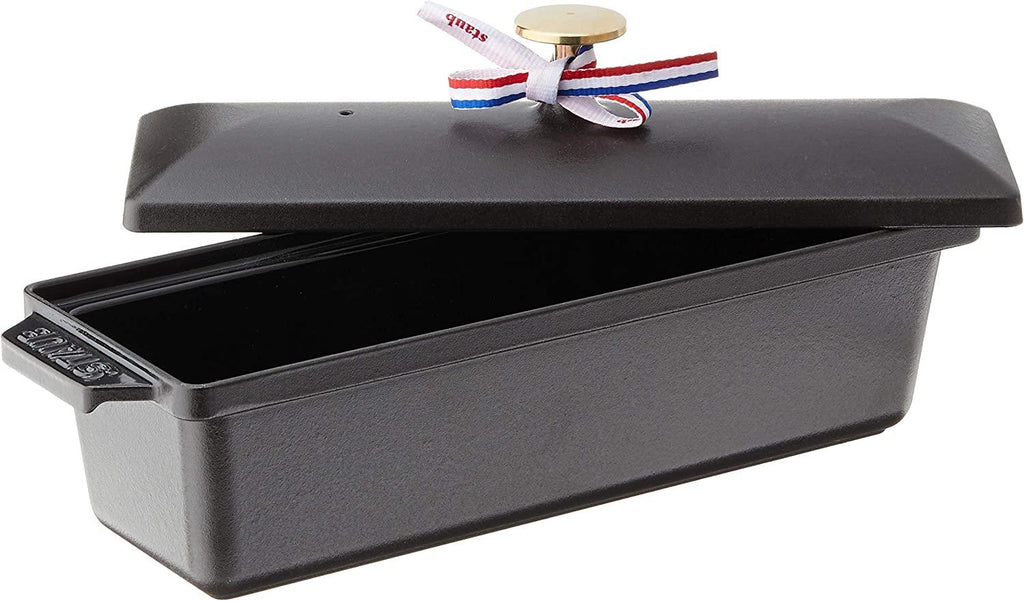 Staub Cast Iron 1.5-qt Large Rectangular Terrine - Matte Black, Made in France