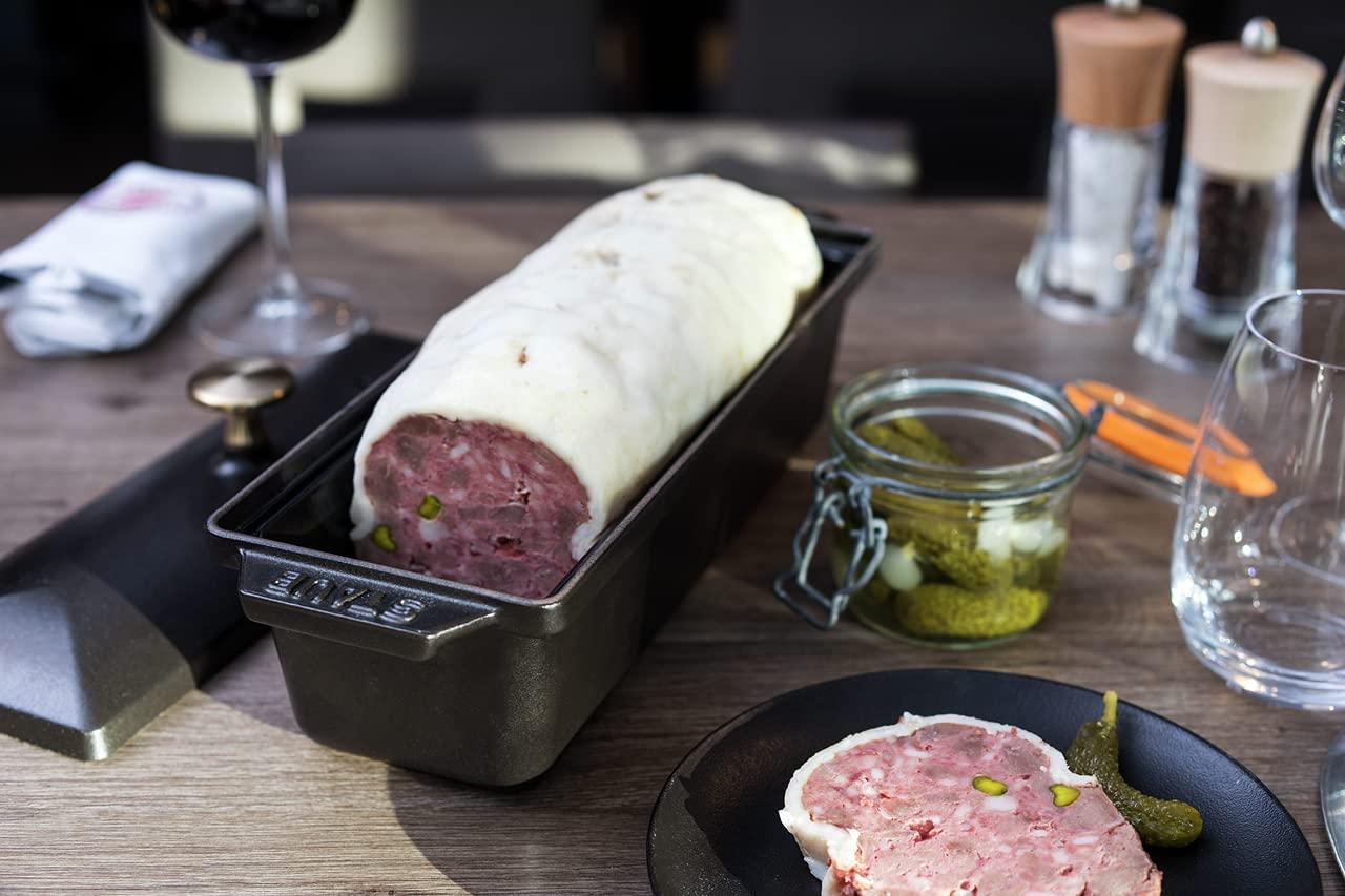Staub Cast Iron 1.5-qt Large Rectangular Terrine - Matte Black, Made in France