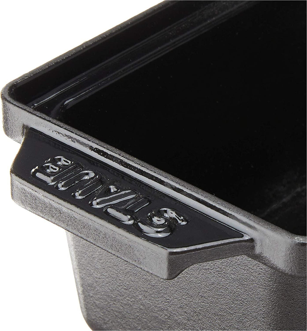 Staub Cast Iron 1.5-qt Large Rectangular Terrine - Matte Black, Made in France