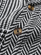 mens houndstooth pattern patchwork lapel button front knit casual cardigans