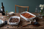 STAUB Ceramics Rectangular Baking Dish Set, 2 pc, White