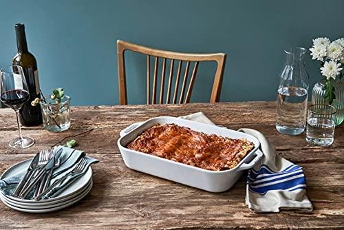 STAUB Ceramics Rectangular Baking Dish Set, 2 pc, White