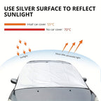 Foldable Car Windshield Cover - Protect Your Car From Snow, Sun, And Rain - Easy To Install And Remove