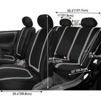 Car Seat Covers Full Set, Polyester Gray Purple Black Blue Red Purple Car Seat Cushion Universal Car Seat Protector Car Decoration Airbag Safe