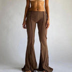 vintage hippe low waist flare trousers