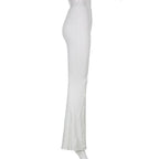 vintage hippe low waist flare trousers
