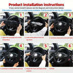 Three-dimensional Mesh Breathable Sweat-absorbing Comfortable Non-slip Car Steering Wheel Cover, Without Inner Ring Suitable For 14.57-14.96inch Auto Parts