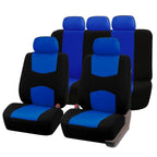 Car Seat Cover, 2mm Spon5 Seats Full Set Car Seat Cover Universal Multi-color Flat Model 9pcs Set