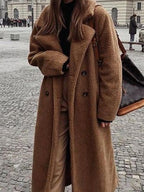 Fashion Soild Color Terry Coat Women