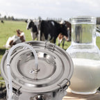 Electric Cow Goat MilMachine, Portable Pulsation MilMachine Single Bucket Piston Vacuum Pump 5L