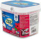 Camco TST MAX RV Toilet Treatment Drop-INs | Control Unwanted Odors and Break Down Waste and Tissue | Septic Tank Safe | Hibiscus Breeze Scent | 30-pack (41604)