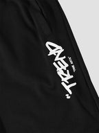 mens letter brush stroke print crew neck street two pieces outfits