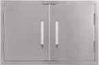 Outdoor Kitchen Double Access Door,33X22 Inch,304  Steel BBQ Gr