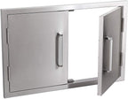 Outdoor Kitchen Double Access Door,33X22 Inch,304  Steel BBQ Gr