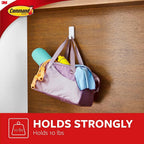 Command 10 Lb XL Heavyweight Wall Hook, White, Damage Free Decorating, 2 Command Hooks