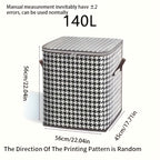 180-liter Houndstooth Bag Clothes LarCapacity Household Quilt Bag Moving Bag PacMoisture-proof Bag For PacClothes