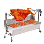 25W LarRoaster Spit Rotisserie BBQ Grill Whole Lamb Chicken Pig Lamb 4 Rubber