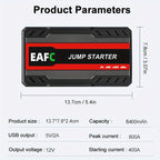 Portable Multi Function Emergency Booster Car Emergency Mobile Power Battery Charger 12V Car Jump Starter Gasoline Diesel Car Starter Upgrade