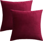 MIULEE Pack of 2 Christmas Velvet Soft Solid Decorative Square Throw Pillow Covers Set Cushion Cases Pillowcases for Sofa Bedroom Couch Car18 x 18 Inch 45 x 45 Cm