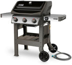 Gas BBQ Grill  Spirit II E-310 3-Burner Natural Black Cart Thermometer