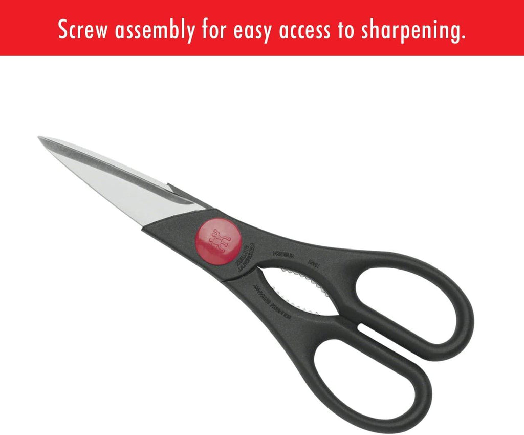 ZWILLING Twin Kitchen Shears, Multi-Purpose, Bottle Opener, Dishwasher Safe, Heavy Duty, Forged Stainless Steel Blades, Black