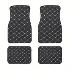 4pcs Car Floor Mats Universal Waterproof Front Rear Full Set Auto Rugs Leather Car Carpet Accessories Interior
