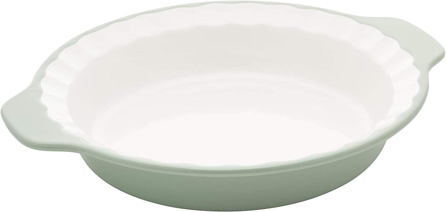 KitchenAid Vitrified Stoneware Pie Plate, 9-Inch, Pistachio