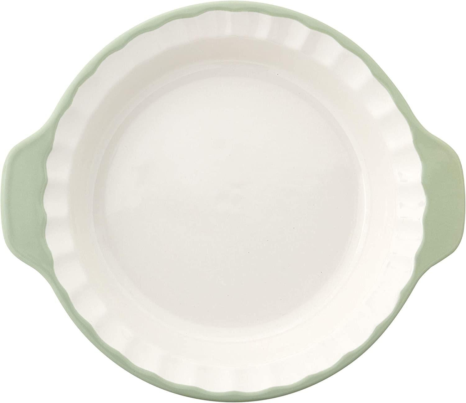 KitchenAid Vitrified Stoneware Pie Plate, 9-Inch, Pistachio