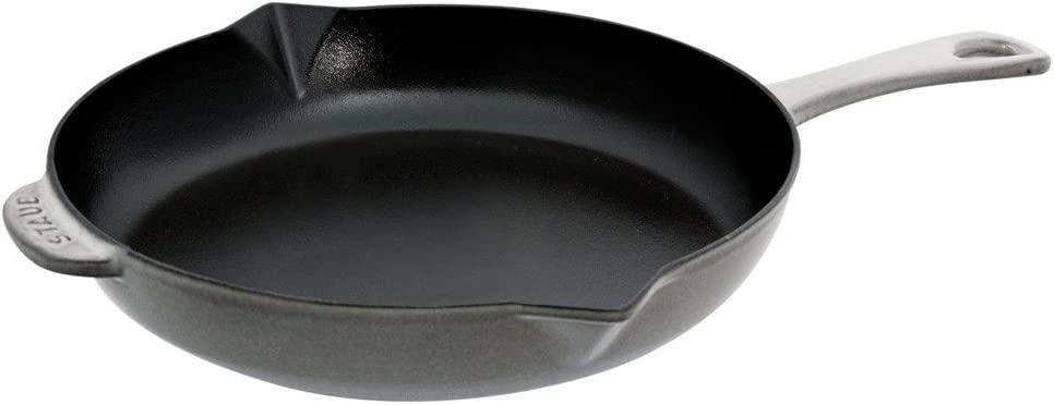 Staub Cast Iron 12-inch Fry Pan - Graphite Grey, Made in France