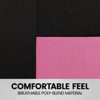 BDK PolyPro Car Seat Covers Full Set in Pink on Black – Front and Rear Split Bench Seat Covers for Cars, Easy to Install Car Seat Cover Set, Car Accessories for Auto Trucks Van SUV