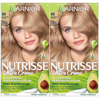 Garnier Hair Color Nutrisse Nourishing Creme, 82 Champagne Blonde (Champagne Fizz) Permanent Hair Dye, 2 Count (Packaging May Vary)