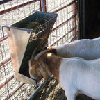 Hay Feeder for Goats, Hay Rack Wall Mount, Hanging Horse Feeder, Sheep Goat Hey Feeder Metal Feed Trough, Heavy-Duty Livestock Hay and Grain Feeders