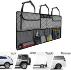 Femuar Car Trunk Organizer,Large Capacity Backseat Trunk Organizer(42"*18"),Collapsible Car Storage Bag with 8 Pocekt,Car Organizer for SUV/MPV/Truck - Grey