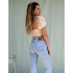 summer square collar chic blouse