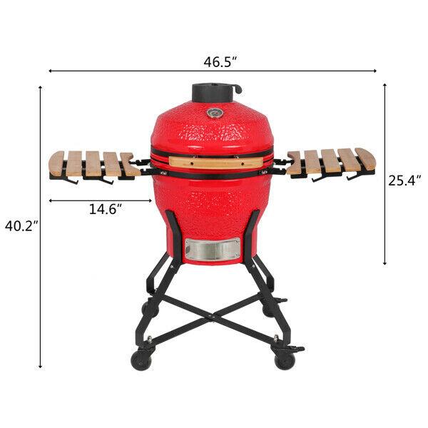 18 Inch Charcoal Grill Multiple CooSmoke Bake Roast For Courtyard Party US