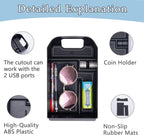 JDMCAR Center Console Tray Organizer Compatible with Toyota RAV4 Accessories 2023 2023 2023 2023 2023 and 2021-2023 RAV4 Prime, Armrest Insert Container ABS Material Secondary Storage Box-Gray