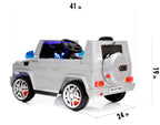 12V powered Mercedes AMG G65 Ride on electric car For Kids with Remote Control LED lights MP3 Leather Seat - Silver