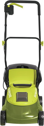 Sun Joe MJ401C-XR 14-Inch 28-Volt 5-Amp Cordless Lawn Mower w/Brushless Motor, 10.6-Gallon Detachable Collection Bag, Lightweight, Green