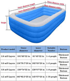 Summer Thickened Inflatable Swimming Pool Family Kids Children Adult Play Bathtub Outdoor Indoor Water Swimming Pool